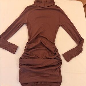 Michael Stars Velma Turtleneck Ribbed Dress